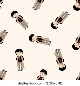 mafia , cartoon seamless pattern background
