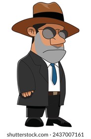 A mafia in cartoon style and vector format.