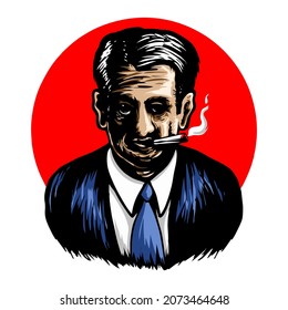 Mafia Character Vector Illustration T-Shirt-Design