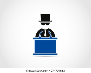 Mafia Corporate Businessman Speaker Presentation Instruction Speech Podium