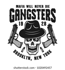 Mafia Emblem Label Print Logo Gangster Stock Vector (Royalty Free ...