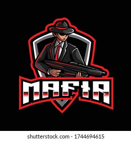 Mafia Logo Badge Stock Vector (Royalty Free) 1214861140