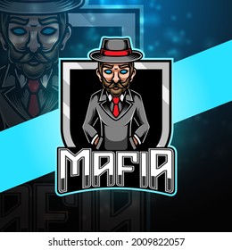 Mafia esport mascot logo design