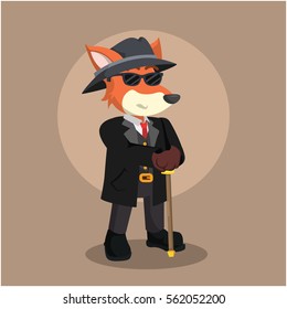 mafia fox illustration design