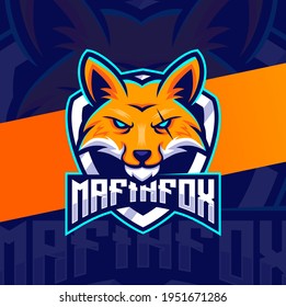 mafia fox mascot for esport logo designs