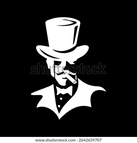 the mafia godfather logo design silhouette vector