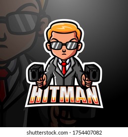 Mafia Hitman Mascot Esport Logo Design