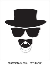 Mafia icon for baby clothes, vector image