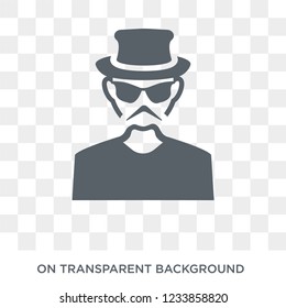 Mafia icon. Trendy flat vector Mafia icon on transparent background from Professions collection. 