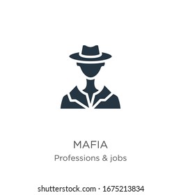 Mafia icon vector. Trendy flat mafia icon from professions collection isolated on white background. Vector illustration can be used for web and mobile graphic design, logo, eps10