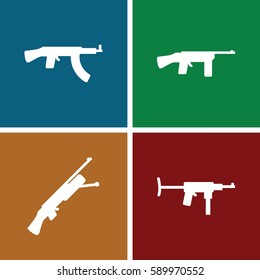 mafia icons set. Set of 4 mafia filled icons such as 
