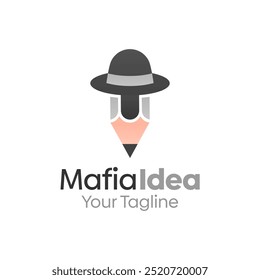 Design-Vorlage für Mafia-Ideen-Logos. Gut für Unternehmen, Agentur, Gemeinschaft und Organisation