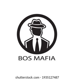 logotipo mafia ilustración vectorial del hombre en sombrero