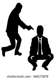 mafia man with handgun