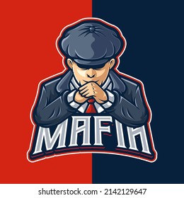 Mafia Mascot Character Logo Template