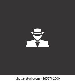 Mafia Men logo Icon template design in Vector illustration .