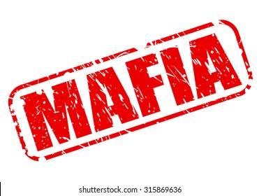 Mafia red stamp text on white