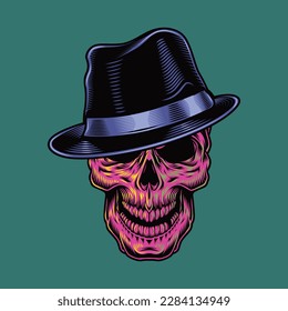 mafia skull for graphic resource