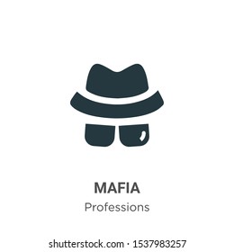 Mafia vector icon on white background. Flat vector mafia icon symbol sign from modern professions collection for mobile concept and web apps design.