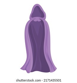 Mafic cloak icon cartoon vector. Superhero mantle. King back