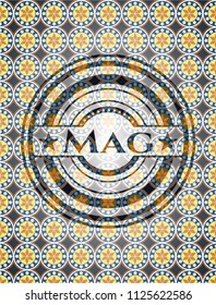 Mag arabesque badge. arabic decoration.