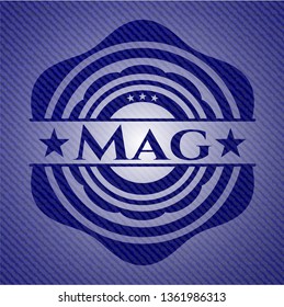 Mag badge with jean texture