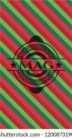 Mag christmas emblem background.