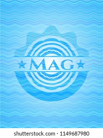 Mag sky blue warer style emblem.