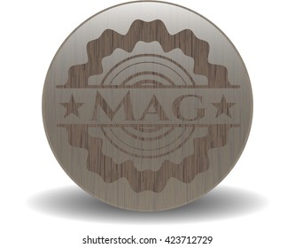 Mag vintage wooden emblem