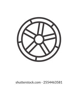 Mag Wheel thin liner icon vector.