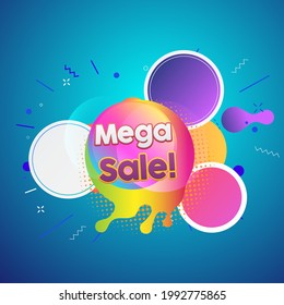 Maga sale. Discount promotional concept template for banner, website, poster. Special offer tag. Vector illustration
