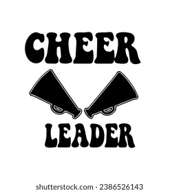 Magaphone cheeleader black colour design