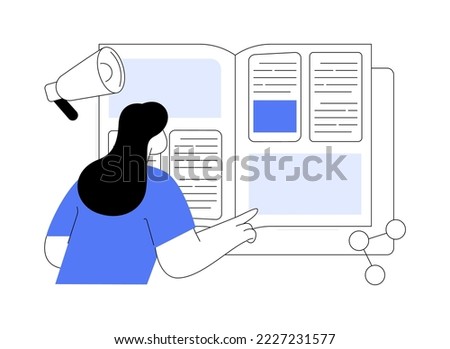Magazine abstract concept vector illustration. Periodical publication, latest news, electronic publishing, online magazine, mail distribution, newsstand and bookstore, review abstract metaphor.