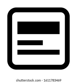 magazine article icon isolated sign symbol vector illustration - high quality black style vector icons

