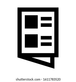 magazine article icon isolated sign symbol vector illustration - high quality black style vector icons

