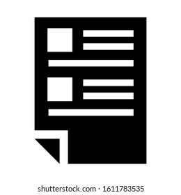 magazine article icon isolated sign symbol vector illustration - high quality black style vector icons
