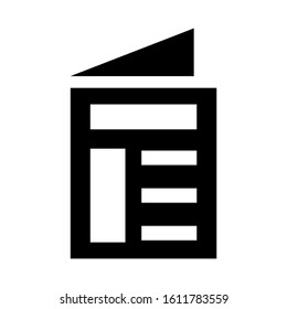 magazine article icon isolated sign symbol vector illustration - high quality black style vector icons

