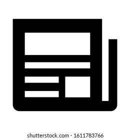 magazine article icon isolated sign symbol vector illustration - high quality black style vector icons
