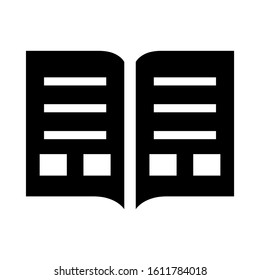 magazine article icon isolated sign symbol vector illustration - high quality black style vector icons
