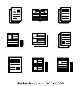 magazine article icon isolated sign symbol vector illustration - Collection of high quality black style vector icons
