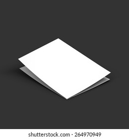 Magazine, booklet, postcard or brochure mockup template. Vector Illustration EPS10.