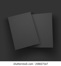 Magazine, booklet, postcard, business card or brochure mockup template. Vector Illustration EPS10.