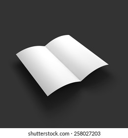 Magazine, booklet, postcard, business card or brochure mockup template. Vector Illustration EPS10.
