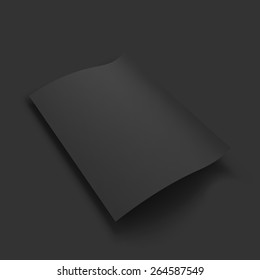 Magazine, booklet, postcard, business card or brochure mockup template. Vector Illustration EPS10.