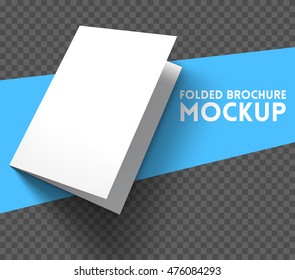 Magazine, booklet, postcard, flyer, business card or brochure mockup template. Good for business presentations and advertisements. Mockup on transparent background. Vector Illustration.