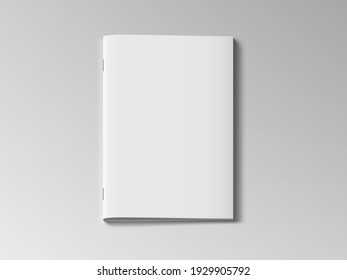 Magazine Or Brochure With Blank Cover Isolated On White Background. EPS10 Vector