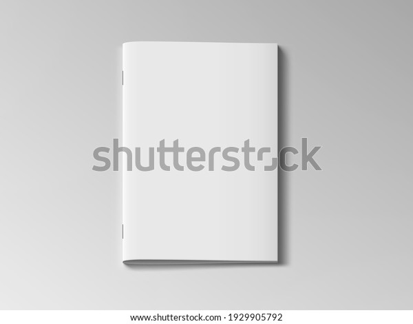 Magazine Or Brochure With Blank Cover Isolated On\
White Background. EPS10\
Vector