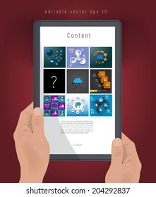Magazine or brochure presentation