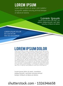 Magazine or brochure, vector design. Abstract background.