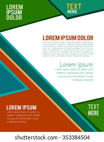 Magazine or brochure, vector design. Abstract background.